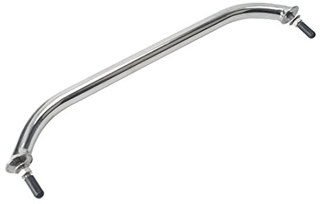 Edelstahl-Handlauf für Boote und Jachten, mit Befestigungspunkten an beiden Seiten, Bohrung Mitte zu Mitte, Herren, 61 cm (24 zoll)