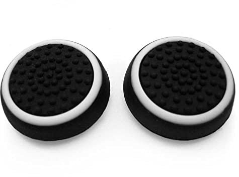OcioDual 2X Gomas Blancas Compatible con Joystick Mando PS5/PS4/FAT/Slim/Pro Xbox One Eje L3 R3 Fundas