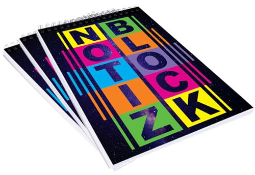 PRICARO Notizblock Space, A5, kariert, Spiralbindung, 3 Stück
