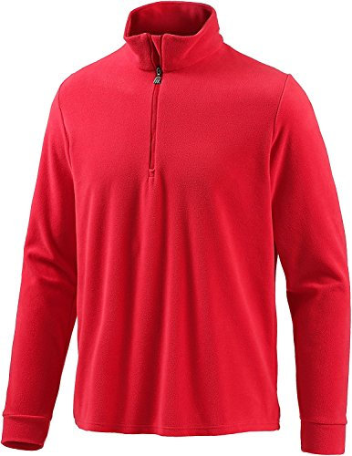 Medico Herren Ski Shirt, Fleece, Langarm, Reißverschluss (Rot, 58)