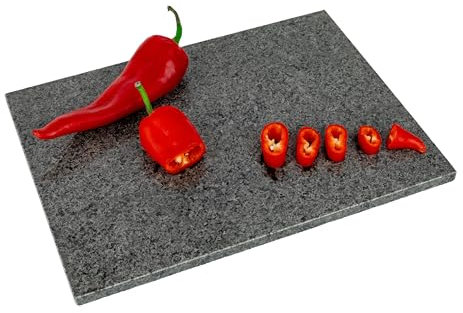 Tagliere Granito Homiu Finitura macchiettata Grigio Approssimativamente 40 X 30 X 1,5 Centimetri Facile da pulire Indossare duramente Chop Sicuro Sicuro per lavastoviglie