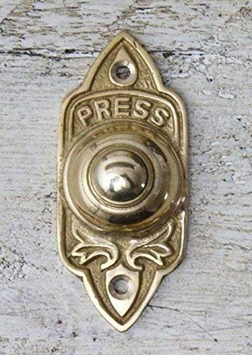 Solid Brass Bell Push Door Bell Push Wired (Vintage)