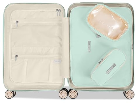 SUITSUIT Fabulous Fifties - Packing Cubes - Set Van 3 - Handbagage Koffer 55 cm - Koffer Organizer Set - Bagage Organizers - Mint Pastel