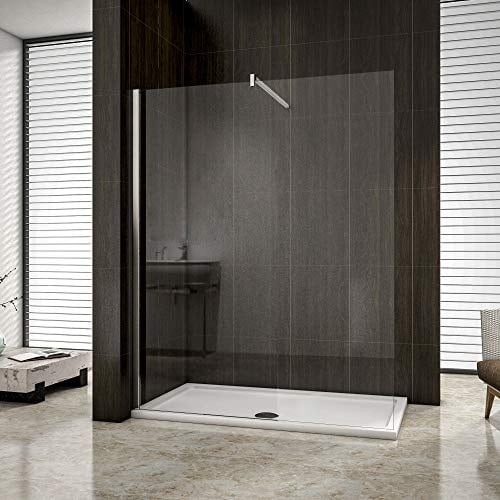 AICA paroi de douche 140cm en 8mm verre anticalcaire hauteur:200cm douche italienne
