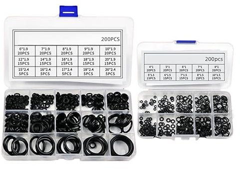 EPRHAY Taucherring O-Ring Kit mit Pick Set – 25 Größen, 70 Duro, Tauchschlauch, Tankventil, Schlauchregler, versiegelte Ringe, Reparatur-Ersatzteil, 375 Stück