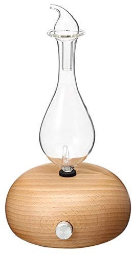 Lopbinte Aromathérapie en Verre de Bois Diffuseur D'Huiles Essentielles Pures Nébuliseur d'air Humidificateur Humidificateur Domestique Appareil de Climatisation Prise Européenne