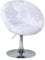 SVITA Havanna Cocktail-Sessel Lounge Clubsessel Drehsessel Samt-Optik glänzend Retro Barhocker Samt Weiß
