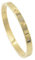 Luxury Gold-Plated Stainless Steel Simple Style Love Bangle Bracelet for Women Men (Gold in size 19)