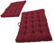 Ambientehome Palettenkissen Kastenkissen Loungekissen, 2er-Set 120 x 80 cm rot Auflagen, 65 Prozent Baumwolle, 35 Prozent Polycotton