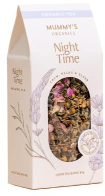 Organic Night Time Loose Tea | Sleep Tea | Chamomile, Lemon Balm, Lime Flowers, Lavender | Rose