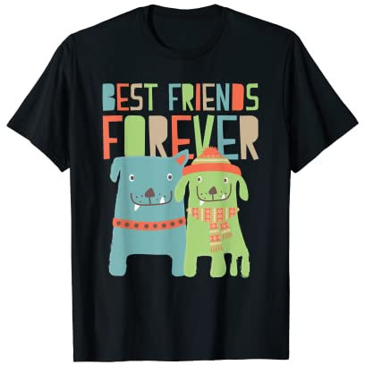 Hunde BFF Weihnachten Schal Mütze Beste Freunde für immer T-Shirt