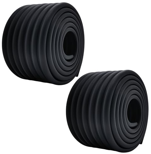 Multifunctional Edge and Corner Guard Coverage Black 2m x 2 | high density NBR bumper, 2pcs of 2m x 8cm x 0.8cm, easy cut