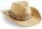 COOZO Ladies Straw Cowboy Hat - Natural - One Size