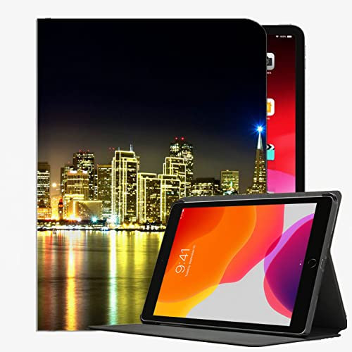 YENDOSTEEN Hülle Kompatibel iPad (9,7 Zoll,Modell 2018/2017,6. / 5. Generation),California City River Glare mit Auto Schlaf-/Aufwachfunktion