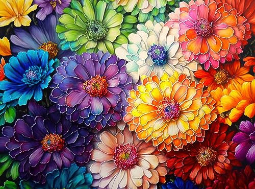 Rainbow of Flowers - A 1000-Piece Jigsaw Puzzle by Cross & Glory