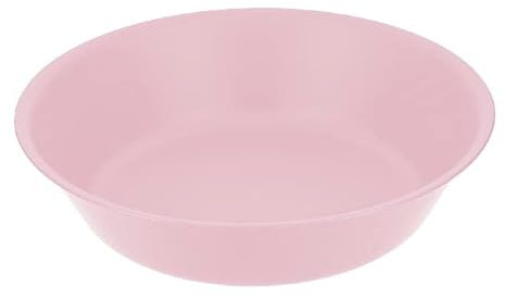 6 ASSIETTES CREUSES en Plastique Incassable Ø 18 cm, Robustes, Assiettes pour Salade, Dessert, Camping, Bateau, Pique-nique.Passe au Lave-vaisselle et Micro-ondes (ROSE)