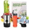 Kitchenproplus Mini Smoothie Maker mit 2 BPA-Frei 600ML Tritan To-Go-Flasche Blender Elektrischer Mixer 260W Reise-Entsafter Fresh Juice Mixer für Saft-Shakes und Smoothies, GJ203