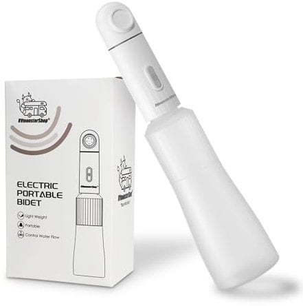 Po Dusche Portable Bidet, Elektrisches Tragbares Bidet, Hand-Bidet mit Reisetasche, Passend für die meisten Wasserflaschen, Kann nach vollständiger Aufladung 65 Mal verwendet werden