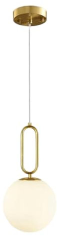 damastoreitalia Lampadario moderno a sospensione lampada a soffitto verticale con sfera con attacco G9 (1 sfera pendente)