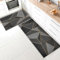 SHUAIG Lot de 2 Tapis de Cuisine antidérapant,Lavable Tapis de Cuisine avec Autocollants antidérapants pour Cuisine, Couloir, Chambre à Coucher, Salle de Bain(Style L, 40x60 + 40x120 cm)