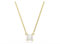 Swarovski Stilla Attract Pendant Necklace, Clear Square-Cut Stone in a Gold-Tone Finished Setting, Part of the Stilla Collection