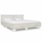 qohoio Bed Frame Grey Natural Rattan 180x200 cm Super King,Double Bed Bed Frame with Headboard, Under Bed Storage Space, for Adults/Teenagers, Easy Assembly