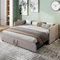 KeepGoon Ausziehbares Schlafsofa, Polsterbett 90/180x200cm,Doppelbett,Einzelbett,Bett mit Lattenrosten, Funktionsbett,Tagesbett,hautfreundlichem Samtstoff,Ohne Matratze(Grau)