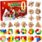 Advent Calendar 2025 for Kids-24 Days of Christmas Countdown Calendar with Plastic and Wooden Brain Teaser Puzzle Toys,Xmas Gift for Boys Girls Teens Adults