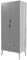 URBNLIVING 180cm Tall Freestanding Ash Grey Wardrobe with Grey 2 Door 2 Drawer Modern Shelf Clothes Storage Scandi Legs Cupboards Hanging Rail Unit for Bedroom