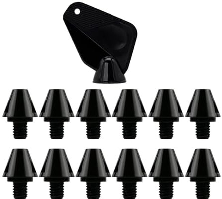 MagiDeal 12 piezas de tacos para botas de fútbol, accesorios para zapatillas de atletismo, tacos profesionales para rugby, botas de fútbol, tacos para, Altura 11mm