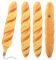 BieFuSin Stylos Fantaisie, Bille pour, Stylo Kawaii Cute, 4 Black Ballpoint Pens(Baguette)