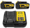 2X 18V 8.0Ah Li-Ion Replacement Battery for Dewalt 18V Battery + 1X DCB112 Charger Replacement for Dewalt Battery 18V Charger DCB200 DCB101 DCB107 DCB112 DCB105 DCB115 DCB203 (8.0Ah-2+C)