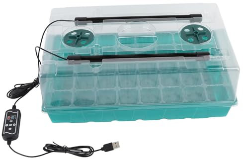 Bandeja de Arranque de Semillas con Lámparas de Planta, Bandejas de Inicio de Plántulas Elevadas, los Kits de Espesor de las Plántulas Bandejas de Invernadero Mini Iniciador de