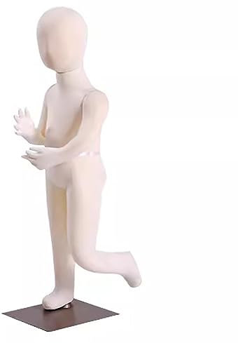 OWOHYG Verstellbare Schneiderpuppe Für Kindergrößen, Stabile Kleine, Flexible Schneiderpuppe Für Den Ganzen Körper Mit Robustem Metallsockel, Für Das Schaufenster Von Bekleidung(Age 13)
