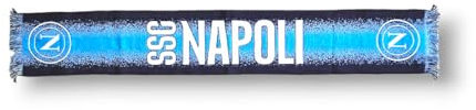 3R Sport SSC Napoli Jacquard-Schal, offizielles Produkt, 100% Acryl, Hellblau, Weiß, Blau