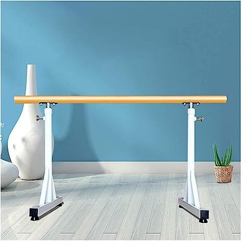 Ballett-Stange, Ballettstange Freistehende Fitness-Gymnastik-Ballettstange aus Holz, professionelle Tanztrainingsstange, bewegliche, verstellbare Ballett-Streckstäbe for Erwachsene und Kinder(White,1m