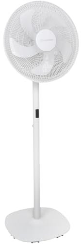 HANTECH Standventilator 50 W - Standlüfter - Ventilator höhenverstellbar – Neigungswinkel verstellbar - hoher Luftdurchsatz - 3 Geschwindigkeitsstufen – Oszillation mit 5 Flügeln