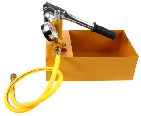 SOLUSTRE 25kg Pompa Manuale Di Idrostatica Con Manometro Pompa Alta Pressione Per Tubi d Acqua Tester Idraulico Per Uso Domestico