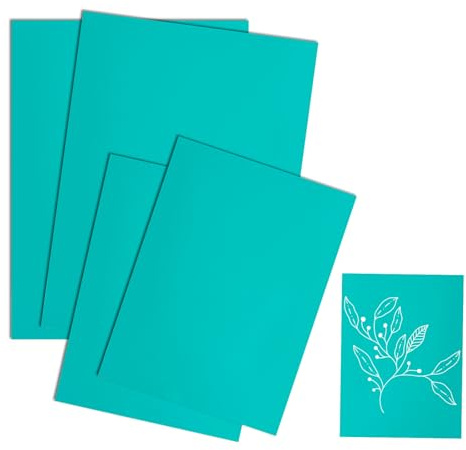 Set di 4 fogli di linoleum da stampa linoleum in formato A5 e A6, blocchi flessibili verdi per stampe, francobolli e progetti artistici (2A5+2A6)
