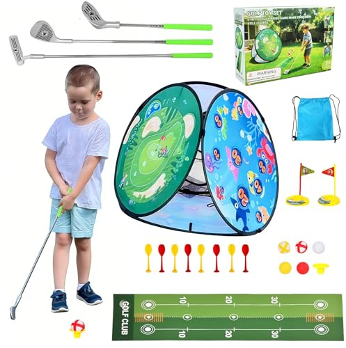 AOSITE 5-in-1 Toddler Golf Set for Kids 3-10 Mini Golf Sport Toys