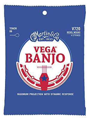 Martin- V720 VEGA BANJO STRINGS TENOR NICKEL WOUND, 4 corde