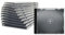 ENERGMiX CD Hüllen für 1 CD/DVD, transparent, Tray schwarz (10mm) 50 Stück im Karton
