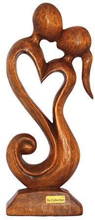 G6 Collection 30,5 cm in legno fatta a mano astratta scultura statua artigianale amore eterno regalo di arte decorativa Home Decor figurine Accent decorazione opera Handcarved