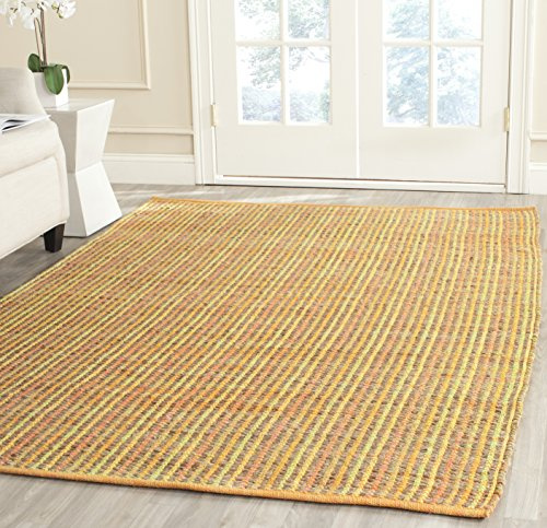 SAFAVIEH Cape Cod Collection Area Rug - 5' x 8', Spring, Handmade Flat Weave Stripe Jute, Ideal for High Traffic Areas in Living Room, Bedroom (CAP831D)