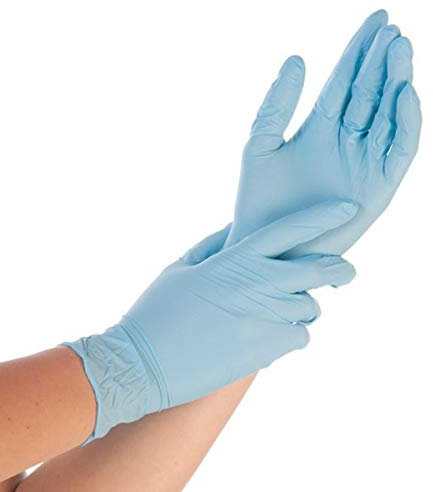 Nitril-Handschuh CONTROL, gepudert, 24 cm, blau, extrem flexibel, hervorragendes Trageempfinden, Größe:M
