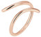 Elli Anello Intrecciato da Donna, in Argento 925, Placcato Oro Rosa, Misura 58