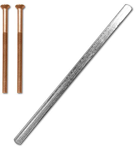 Asec AS10494 UPVC Spindle (160mm) & Screw (2x80mm) Pack, Brass