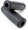 SET Lenkergriffe schwarz Leder Optik für Motorrad Moped Mofa Roller Quad