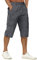 TACVASEN Herren Kurze Cargohose Baumwolle 3/4 Cargo Bermuda Shorts Outdoor Lässige Freizeitshorts mit Taschen (32, Dunkelgrau)