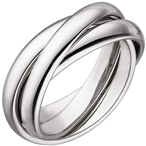 Jobo Damen-Ring Wickelring verschlungen aus 925 Sterling Silber